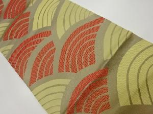 青海波模様織出し開き名古屋帯(額縁仕立て)